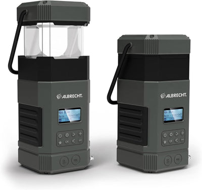 Albrecht DR 114 Kurbelradio DAB+/UKW – Notfallradio mit Campinglampe, Solar & Powerbank