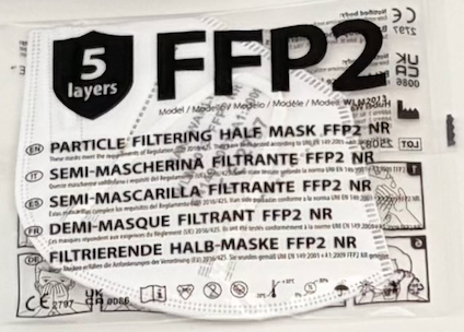 ADESTE FFP2-Maske – 5-lagig, EN 149, einzeln versiegelt