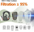 Atemschutz-Vollmaske mit 40mm Aktivkohlefilter – Gasmaske für Krisenvorsorge & Handwerk Bild 4