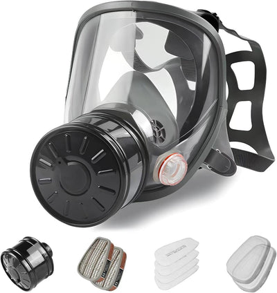 Atemschutz-Vollmaske mit 40mm Aktivkohlefilter – Gasmaske für Krisenvorsorge & Handwerk