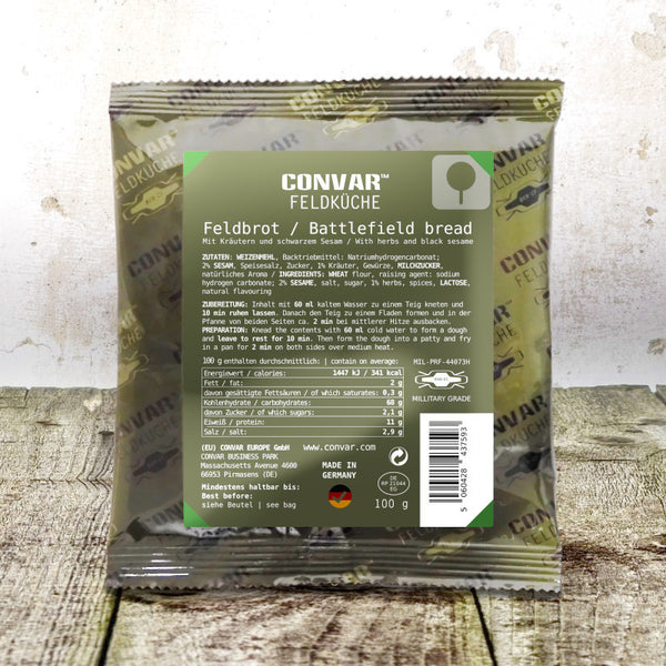 CONVAR Feldküche Feldbrot 100g - Kompaktes Dosenbrot